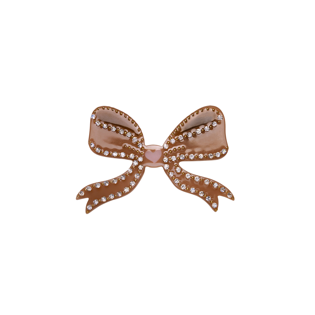 Bow Hair Clip Mocha