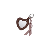 Heart Taschenspiegel Schlüsselanhänger Brown