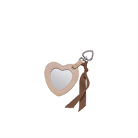 Heart Taschenspiegel Schlüsselanhänger Sand
