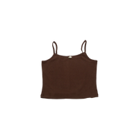 Megan Pointelle Top Brown