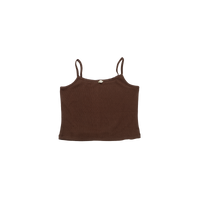 Megan Pointelle Top Brown