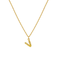 V Alphabet Necklace