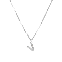V Alphabet Necklace